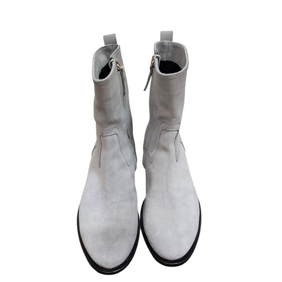 Dior Homme Suede Ankle Men's Gray Suede Mid-Calf Boots Size US 12 / EU 46 - Picture 5 of 14